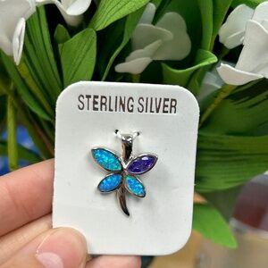 Sterling silver dragonfly pendant